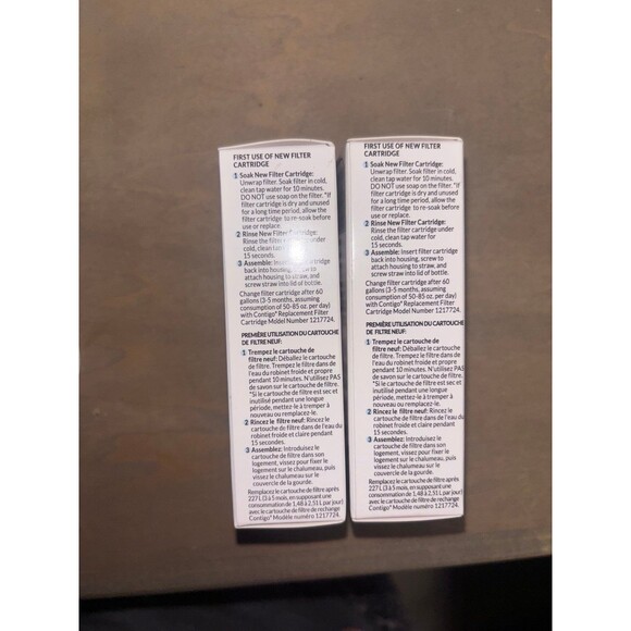 Contigo Replacement Filters 2 Cartridges Model No 1217724 BRAND NEW 2 packs - Picture 4 of 11